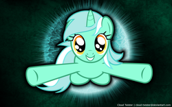 Size: 1920x1200 | Tagged: safe, artist:cloud-twister, artist:loboguerrero, lyra heartstrings, pony, g4, cute, female, incoming hug, it's coming right at us, lyrabetes, solo, vector, wallpaper