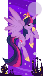 Size: 600x1050 | Tagged: safe, artist:falleninthedark, twilight sparkle, alicorn, pony, g4, female, mare, silhouette, solo, twilight sparkle (alicorn)