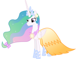 Size: 9230x7180 | Tagged: safe, artist:90sigma, princess celestia, pony, g4, absurd resolution, clothes, dress, female, gala dress, mare, simple background, solo, transparent background
