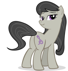 Size: 4500x4724 | Tagged: safe, octavia melody, earth pony, pony, g4, absurd resolution, butt, female, hooves, mare, missing accessory, plot, simple background, solo, transparent background, vector