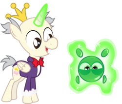 Size: 1281x1089 | Tagged: safe, artist:alisonwonderland1951, alicorn, pony, crossover, king candicorn, king candy, magic, ponified, simple background, sour bill, sugar rush, transparent background, vector, wreck-it ralph