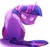 Size: 232x220 | Tagged: source needed, useless source url, safe, artist:sunibee, twilight sparkle, pony, unicorn, g4, angry, back, blushing, both cutie marks, death stare, faic, female, frown, glare, grumpy, grumpy twilight, looking at you, looking back, mare, sitting, solo, unicorn twilight, wide eyes