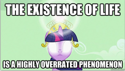 Size: 629x354 | Tagged: safe, twilight sparkle, g4, big crown thingy, doctor manhattan, glowing eyes, meme, movie quote, watchmen