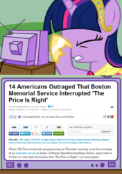 Size: 564x800 | Tagged: safe, twilight sparkle, alicorn, pony, g4, boston, boston bombing, boston marathon, boston marathon bombing, exploitable meme, facehoof, female, first world problems, mare, meme, the price is right, tv meme, twilight sparkle (alicorn)