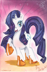 Size: 1809x2718 | Tagged: safe, artist:callmemina, rarity, pony, g4, boots, solo