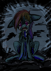 Size: 785x1105 | Tagged: safe, artist:terrac0tta, rainbow dash, g4, crying, heartbreak, rain, rejection