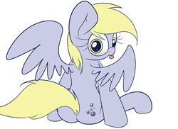 Size: 1306x950 | Tagged: safe, artist:extradan, derpy hooves, pegasus, pony, g4, butt, cute, female, mare, plot, tongue out