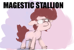 Size: 629x431 | Tagged: safe, pinkie pie, g4, bubble berry, impact font, rule 63, text