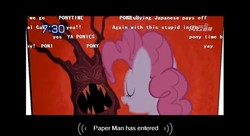 Size: 639x348 | Tagged: safe, screencap, pinkie pie, g4, chat, youtube caption