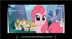 Size: 639x349 | Tagged: safe, screencap, pinkie pie, g4, chat, youtube caption
