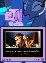 Size: 439x600 | Tagged: safe, princess luna, gamer luna, g4, exploitable meme, tv meme, whipped cream