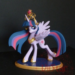 Size: 810x800 | Tagged: safe, artist:viistar, twilight sparkle, alicorn, pony, g4, big crown thingy, craft, crown, element of magic, female, hilarious in hindsight, hoof shoes, irl, jewelry, long mane, mare, merchandise, peytral, photo, princess shoes, raised leg, regalia, sculpture, slender, spread wings, tall, thin, twilight sparkle (alicorn), ultimate twilight, wings