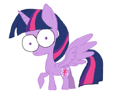 Size: 640x480 | Tagged: safe, artist:spinningpeanut, twilight sparkle, alicorn, pony, g4, big eyes, derp, female, mare, twilight sparkle (alicorn)