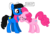 Size: 799x558 | Tagged: safe, artist:magic-kristina-kw, pinkie pie, oc, earth pony, pony, g4, bow, comforting, female, hair bow, mare