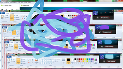 Size: 1366x768 | Tagged: safe, trixie, g4, abstract, abstract art, barely pony related, bored, microsoft windows, ms paint, skype, windows 7