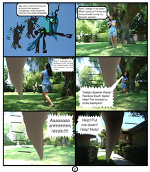 Size: 971x1111 | Tagged: safe, artist:magic-kristina-kw, queen chrysalis, g4, comic, ponies in real life, self insert, the wizard of oz