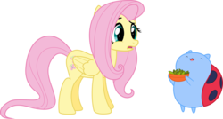 Size: 12153x6512 | Tagged: safe, artist:emedina13, fluttershy, g4, absurd resolution, bravest warriors, catbug, crossover, sugar peas