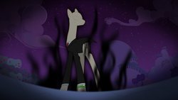 Size: 1280x720 | Tagged: safe, artist:jan, pony, ask the crusaders, crossover, ponified, slenderman, slendermane, slenderpony, solo