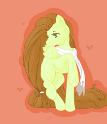 Size: 900x1038 | Tagged: safe, artist:raspberryblood, oc, oc only, oc:timid dreamer, pony, clothes, scarf, solo