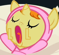 Size: 262x244 | Tagged: safe, pumpkin cake, pony, g4, baby, baby pony, filly, foal, lol, mouth, yawn