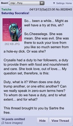 Size: 640x1096 | Tagged: safe, queen chrysalis, g4, /mlp/, 4chan, 4chan screencap, text