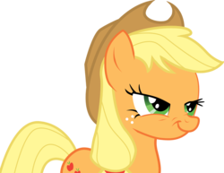 Size: 1500x1156 | Tagged: safe, artist:kamartenn, applejack, g4, nose wrinkle, simple background, transparent background, vector