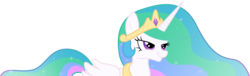 Size: 2000x605 | Tagged: artist needed, source needed, safe, princess celestia, pony, g4, female, mare, nose wrinkle, simple background, solo, transparent background, vector
