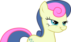Size: 1500x889 | Tagged: safe, bon bon, sweetie drops, earth pony, pony, g4, female, nose wrinkle, simple background, solo, transparent background, vector