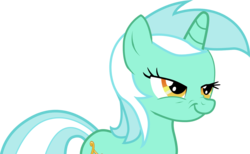 Size: 1500x923 | Tagged: safe, lyra heartstrings, pony, unicorn, g4, faic, female, lidded eyes, nose wrinkle, simple background, solo, transparent background, vector