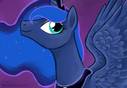 Size: 900x626 | Tagged: safe, artist:neonpossum, princess luna, pony, g4, female, smiling, solo