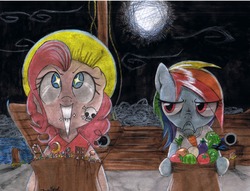 Size: 2000x1530 | Tagged: safe, artist:kzksm, pinkie pie, rainbow dash, g4