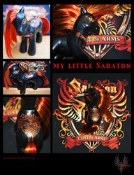 Size: 1680x2184 | Tagged: dead source, safe, earth pony, pony, g3, customized toy, irl, meta, photo, sabaton, toy