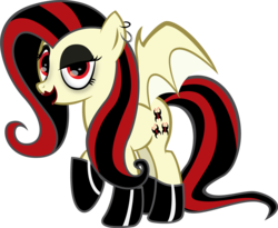 Size: 1380x1133 | Tagged: safe, artist:alisonwonderland1951, fluttershy, pony, g4, evil, female, goff, goth, simple background, solo, transparent background, vector