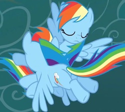 Size: 646x578 | Tagged: safe, screencap, rainbow dash, g4, magic duel, duality