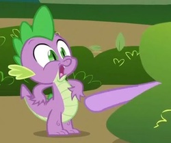 Size: 394x330 | Tagged: safe, screencap, spike, twilight sparkle, feeling pinkie keen, g4, bush, hooves, out of context, scared, surprised