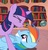 Size: 696x719 | Tagged: safe, rainbow dash, twilight sparkle, double rainboom, g4, out of context