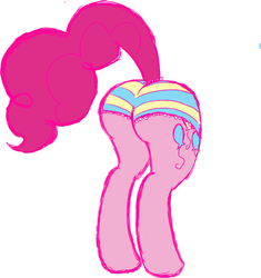 Size: 1308x1389 | Tagged: safe, artist:corwin, pinkie pie, g4, butt, butt only, clothes, disembodied butt, disembodied hindquarters, female, modular, panties, plot, solo, underwear