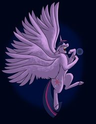 Size: 700x906 | Tagged: safe, artist:foxenawolf, twilight sparkle, alicorn, pony, seraph, seraphicorn, g4, apotheosis, goddess, large wings, macro, multiple wings, pony bigger than a galaxy, pony bigger than a planet, pony bigger than a universe, pony heavier than a black hole, space, thanks m.a. larson, this isn't even my final form, twilight sparkle (alicorn), tyrant sparkle, universe, unshorn fetlocks, wings