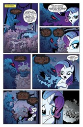 Size: 584x898 | Tagged: safe, idw, official comic, jerome, larry, maybelle, rarity, shadowfright, nightmare forces, g4, spoiler:comic, crossover, ew gay, gravity falls, mabel pines, male, nightmare creature, official preview, ponified, unnamed character, unnamed nightmare forces