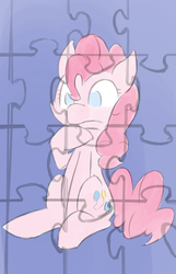 Size: 500x778 | Tagged: safe, artist:martinhello, pinkie pie, earth pony, pony, g4, female, puzzle, solo