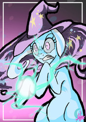 Size: 600x851 | Tagged: safe, artist:candys-killer, trixie, pony, g4, bipedal, magic