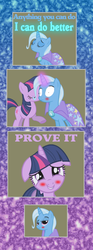 Size: 490x1323 | Tagged: safe, artist:navitaserussirus, trixie, twilight sparkle, g4, blushing, comic, female, kissing, lesbian, ship:twixie, shipping