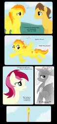 Size: 613x1324 | Tagged: safe, caramel, derpy hooves, roseluck, spitfire, trixie, pegasus, pony, g4, comic, female, mare