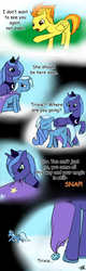 Size: 800x2500 | Tagged: safe, artist:theparagon, princess luna, spitfire, trixie, pegasus, pony, unicorn, g4, cloud, comic, female, flashback, lesbian, mare, s1 luna, shipping, trixfire