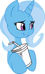 Size: 3098x4999 | Tagged: safe, artist:darkfrei, artist:joey darkmeat, trixie, pony, unicorn, g4, colored, cup, female, high res, mare, simple background, solo, transparent background, vector