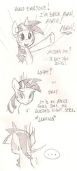 Size: 753x1672 | Tagged: safe, artist:skutchi, twilight sparkle, ask sketchy twilight, g4, ask, comic, dialogue, sketch, speech bubble, traditional art