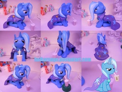 Size: 2396x1800 | Tagged: safe, artist:earthenpony, coconut cream, pepperdance, sweetie blue, trixie, g4, drink, sculpture