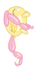 Size: 1599x3188 | Tagged: safe, artist:michinix, fluttershy, balloon pony, inflatable pony, pegasus, pony, g4, balloon, inanimate tf, solo, transformation