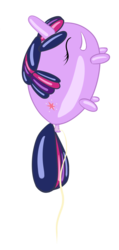 Size: 1488x3121 | Tagged: safe, artist:michinix, twilight sparkle, balloon pony, inflatable pony, pony, unicorn, g4, balloon, inanimate tf, solo, transformation