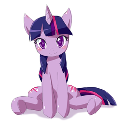 Size: 750x772 | Tagged: safe, artist:tina, twilight sparkle, pony, unicorn, g4, female, pixiv, simple background, solo, unicorn twilight